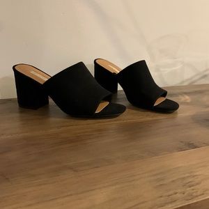 Chunky heel slip on shoes